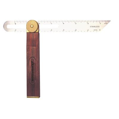 Swanson Sliding T-Bevel Angle Finder, Stainless Steel Rule, Etched Marks