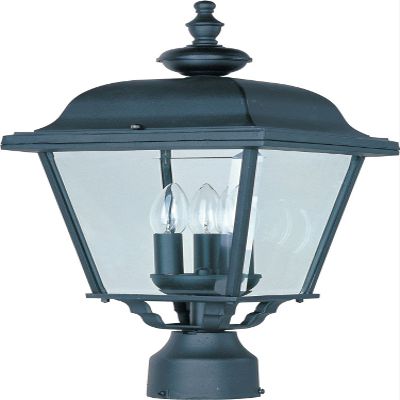Maxim Lighting Builder Cast 3-Light Light Fixture | Black Aluminum Finish | Transitional Indoor Light Fixture | Dimmable Wet Rated | Home Decor Light Fixture | Builder Cast Collection | 3008BK