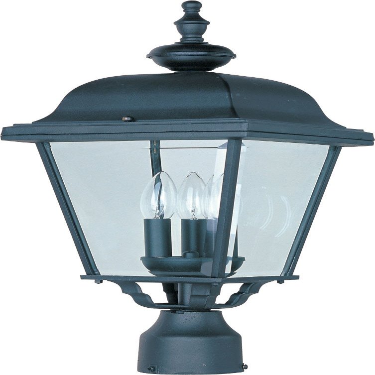 Maxim Lighting Builder Cast 3-Light Light Fixture | Black Aluminum Finish | Transitional Indoor Light Fixture | Dimmable Wet Rated | Home Decor Light Fixture | Builder Cast Collection | 3008BK