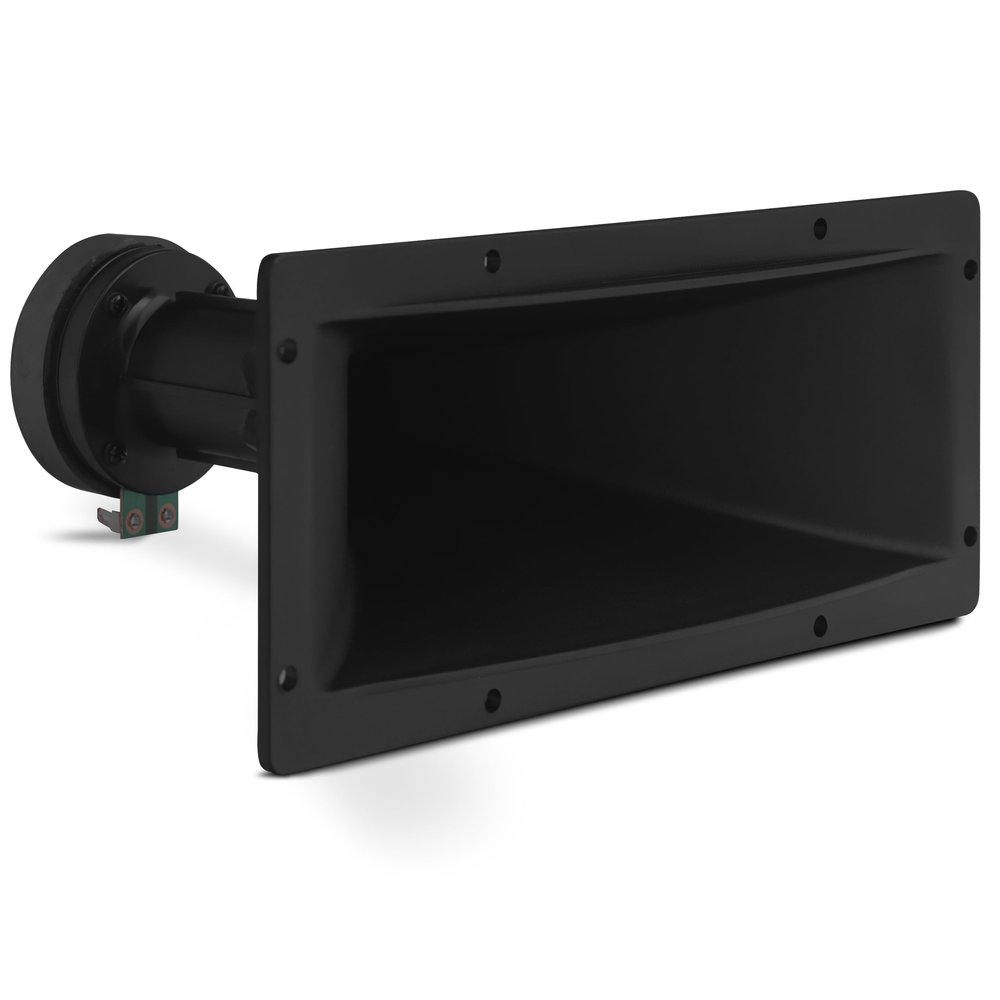 Pyle 4x10 Inch Horn Tweeter Speaker - Heavy Duty 200 Watt High Power Horn Audio Tweeter System w/ 25mm Voice Coil, 20 Oz Magnet Structure, 102 dB, 8 Ohm Impedance - Pyle PH391,Black