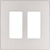 Eaton 9522SG ASPIRE Screwless Wallplate, 2-Gang, Silver Granite view 1