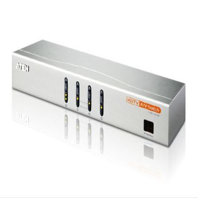 4-Port Video Audio HDTV Switch Component Video Ir Remote Cntrl