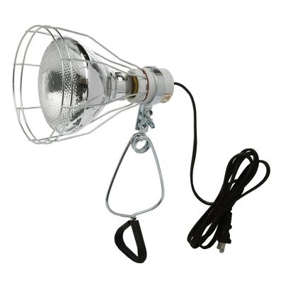 Woods 0324 18/2 Gauge Brooder and 150-Watt Heat Lamp with Wire Grill and Clamp; 6-Foot; Black