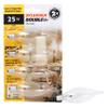 LEDVANCE Sylvania Double Life Incandescent Light Bulb, B10, 25W, 150 Lumens, 2850K, Candelabra Base, Clear, Soft White - 4 Pack (13306) view 1