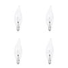 LEDVANCE Sylvania Double Life Incandescent Light Bulb, B10, 25W, 150 Lumens, 2850K, Candelabra Base, Clear, Soft White - 4 Pack (13306) view 2