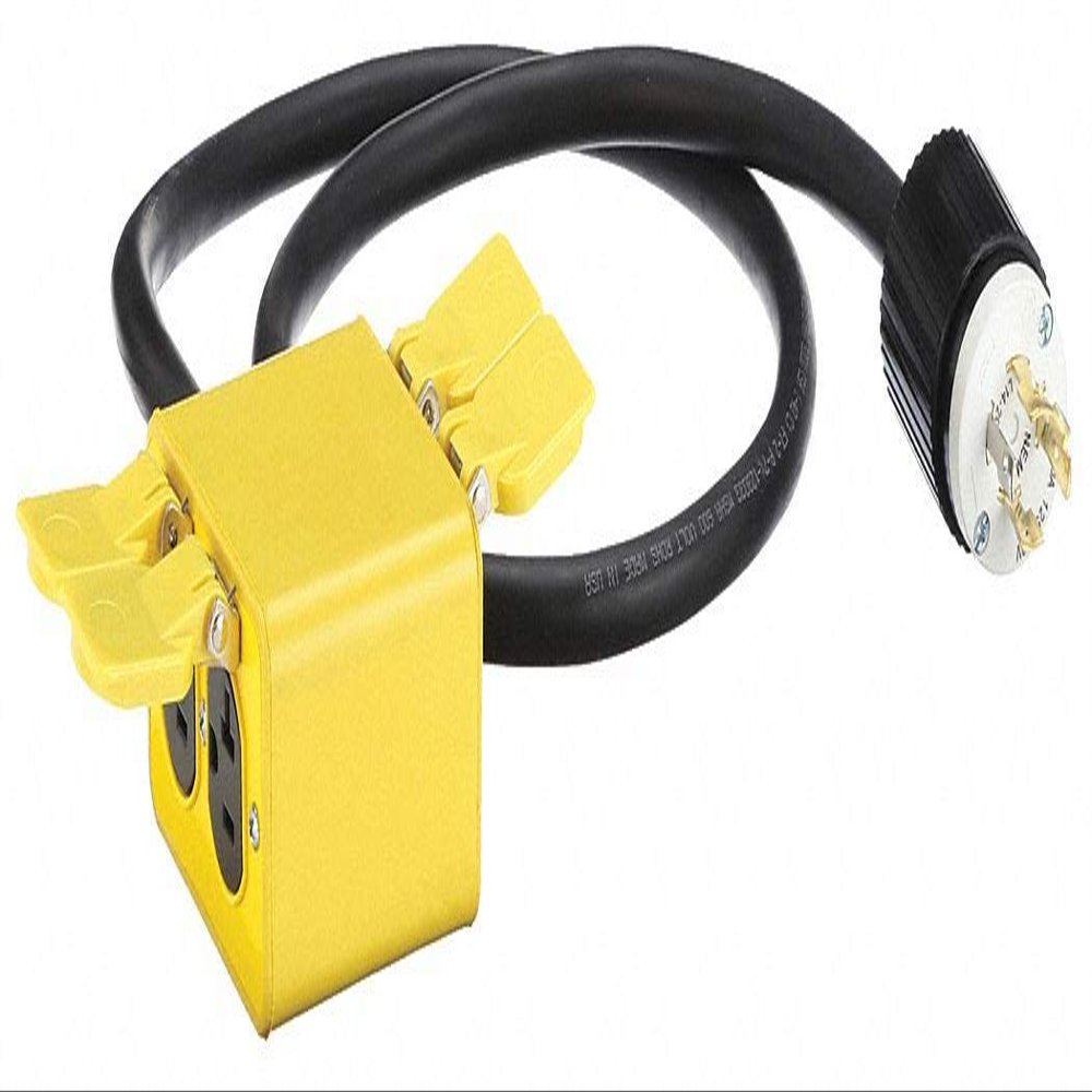 4' 12/4 SOW CORD &WP RUBBER BOX 20A 125/250V PLUG 4-20A 125V