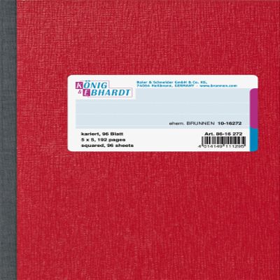KNIG & EBHARDT Kladde, DIN A6, 96 Sheets, Checkered