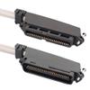 ICC Female to Male 25 Pair Telco Cable 25ft - Cat3 24AWG, 100% Solid Pure Copper, Gray Riser CMR Cable with 90 Degree 50 Pin Telco Connector for Voice and Low Data PBX Applications, 25 Feet view 1