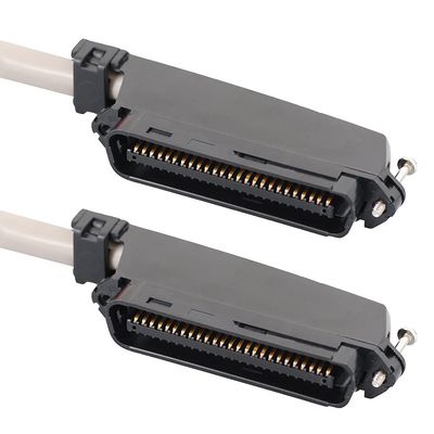 ICC Male to Male 25 Pair Telco Cable 15ft - Cat3 24AWG, 100% Solid Pure Copper, Gray Riser CMR Cable with 90 Degree 50 Pin Telco Connector for Voice and Low Data PBX Applications, 15 Feet