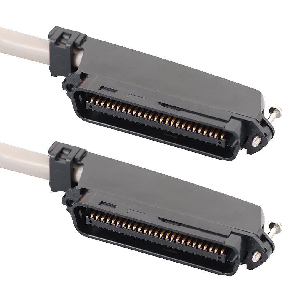 ICC Male to Male 25 Pair Telco Cable 15ft - Cat3 24AWG, 100% Solid Pure Copper, Gray Riser CMR Cable with 90 Degree 50 Pin Telco Connector for Voice and Low Data PBX Applications, 15 Feet