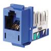 Hubbell HXJ5EB Speedgaina Category 5e Jack, Universal, Blue view 1
