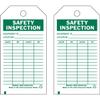 Brady Inspection & Material Control Tags, Safety Inspection, 5.75" H x 3" W, Green on White view 1