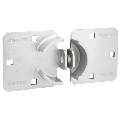 Master Lock Chrome Hasp Lock, Heavy Duty Hidden Shackle Lock and Hasp, Solid Steel Lock for Trucks, Trailers, or Vans, 9 Inches Wide, 770