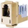 Hubbell HXJUTI USOC 6 Position Xceleratora Jack44; Telco Ivory view 1