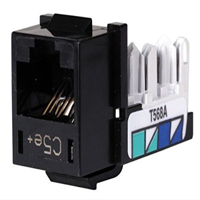 SpeedGain Category 5e Jack Universal Black