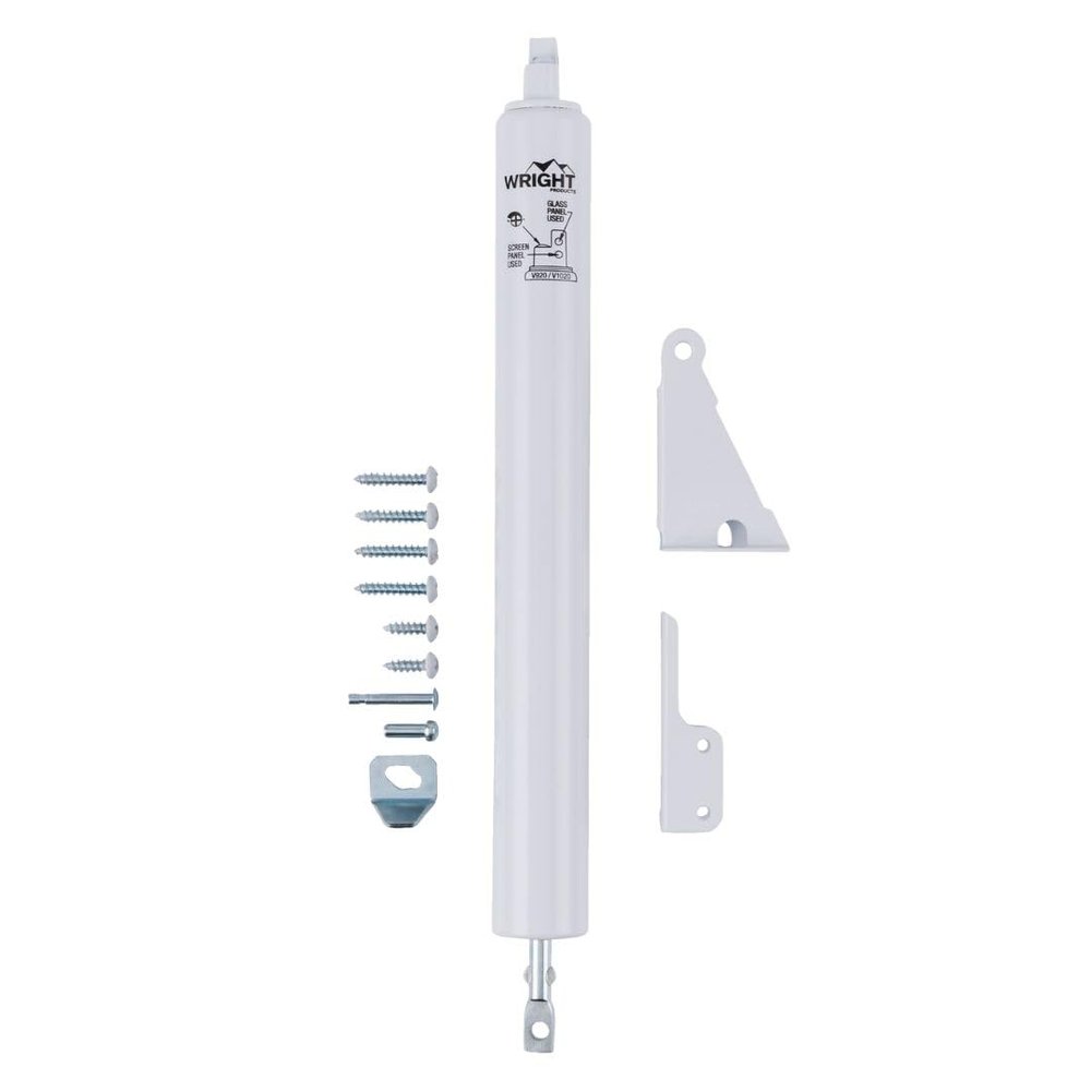 Wright Products - Standard Duty Pneumatic Screen and Storm Door Closer, White