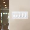 Lutron Claro Light Switch Cover Plate, 5 Gang Wallplate, for Decorator Light Switches, Rocker Light Switch Cover, Outlet Cover, Screwless Switch Plate Cover, Gloss, CW-5-GR, Gray view 2