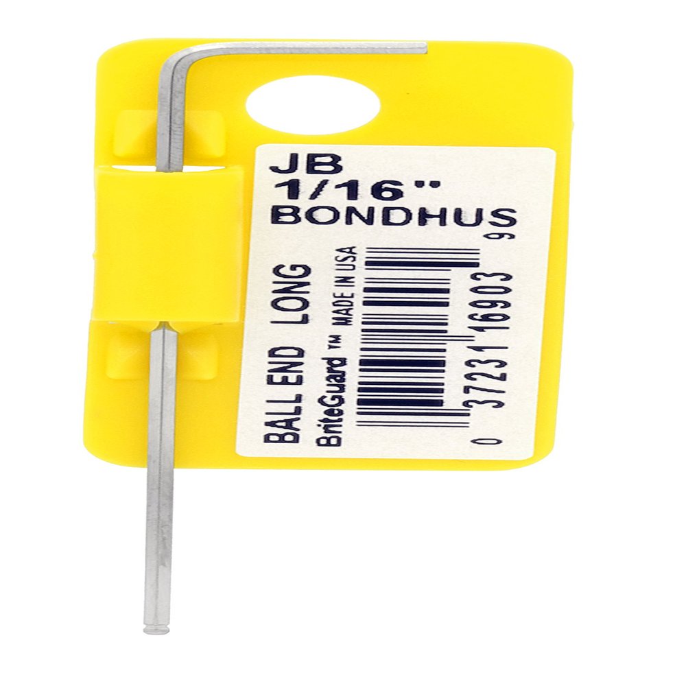 1/16" BriteGuard Plated Ball End L-Wrench Tag & Barcoded
