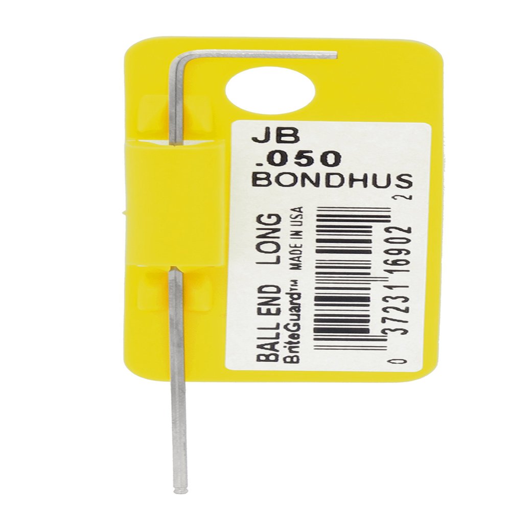 .050" BriteGuard Plated Ball End L-Wrench Tag & Barcoded
