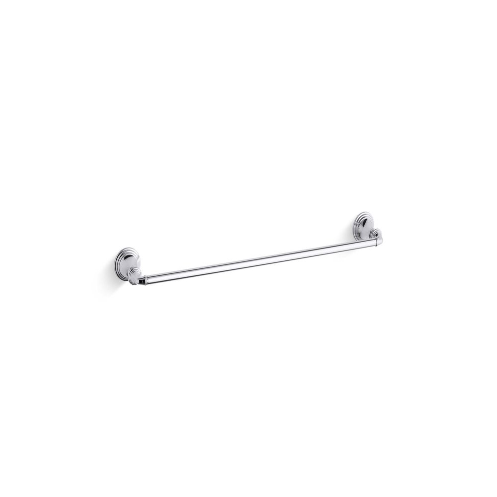 KOHLER K-10551-CP Devonshire 24-Inch Bathroom Towel Bar, Easy Wall Mount, High Quality, Polished Chrome