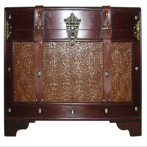 AR Home Dcor Traditional Subwoofer Trunk with Leather Accents