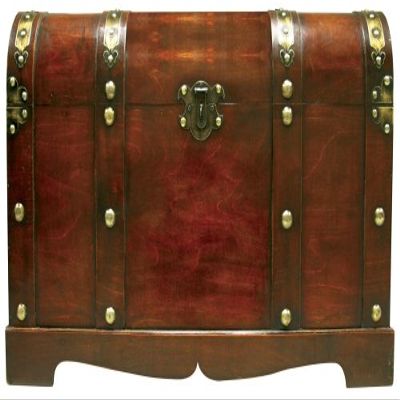 AR Home Dcor Traditional Subwoofer Trunk with Brass Accents