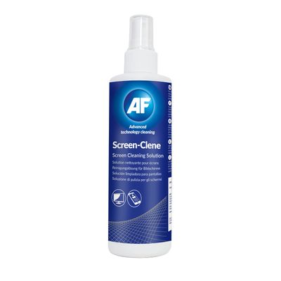 AF Screen Cleaner Spray 250ml - Cleaning Solution for Mobile Phones, TV's, Laptops, Monitors, LED, LCD, Plasma & Tablets, Clear,