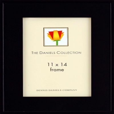 Dennis Daniels Wood Picture Frame with a Step Molding Profile, for a 11" x 14" Photograph, Color: Ebony.