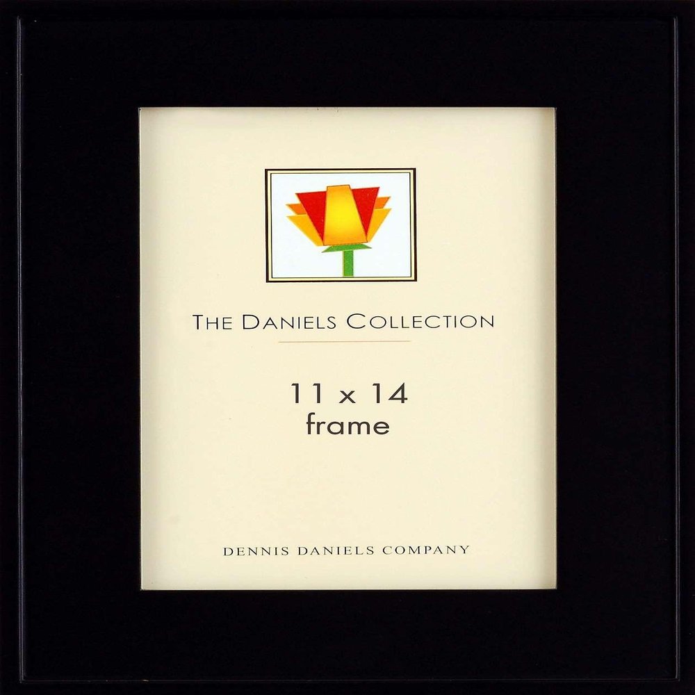 Dennis Daniels Wood Picture Frame with a Step Molding Profile, for a 11" x 14" Photograph, Color: Ebony.