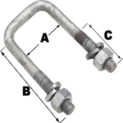 SEACHOICE Square U-Bolt 7/16 x 4-1/16 x 2-13/16
