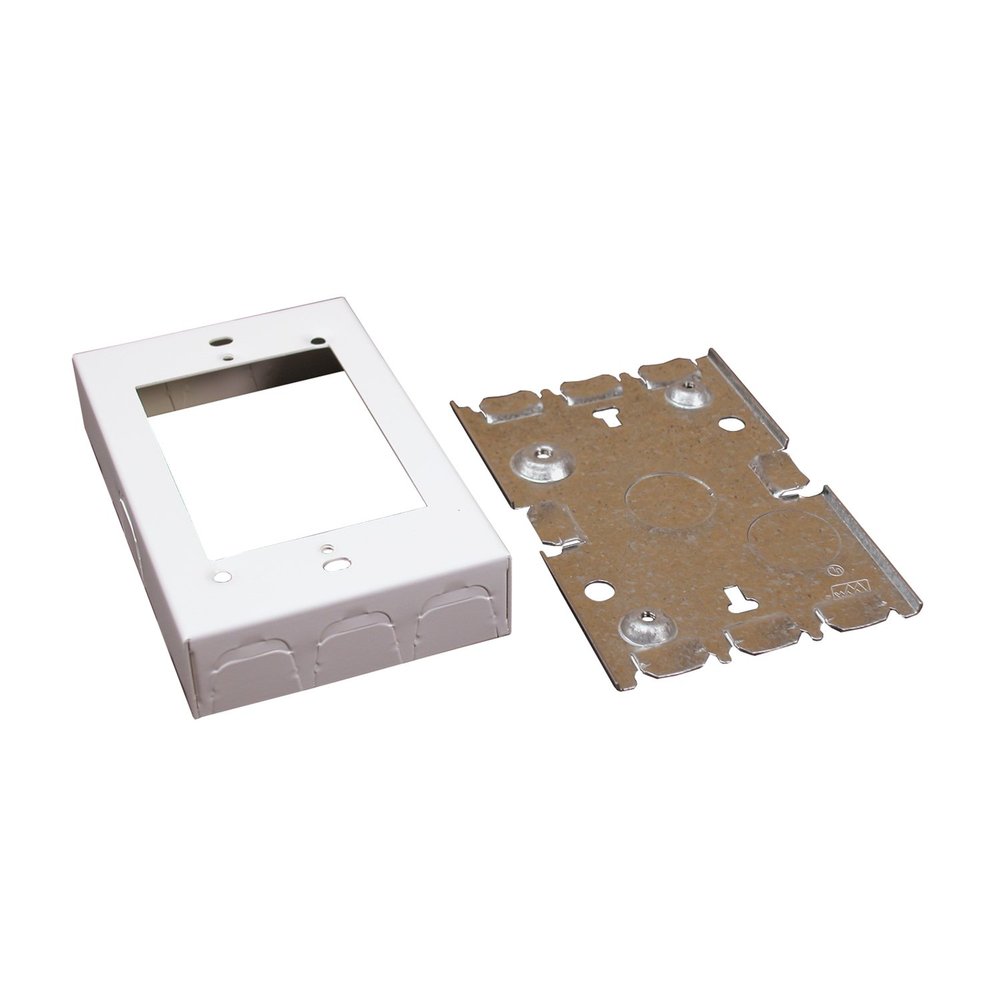 Legrand Wiremold BW2 Metal Raceway for Extending Power, 700 Series, 1 Gang Outlet Box, 1" Deep, White (1 Pack)