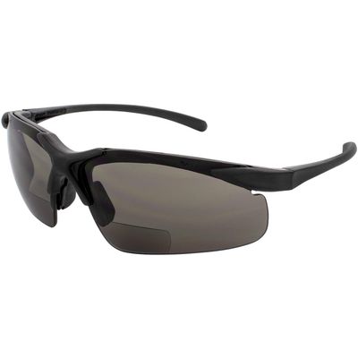 Global Vision Apex Bifocal Safety Glasses UV400 Magnifying Reading Eyewear 2.50 Magnifier Smoke Lens