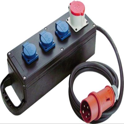 BACHMANN solid rubber distributor 16A 5P IP44, 1x16A 5p400V 3contact protection