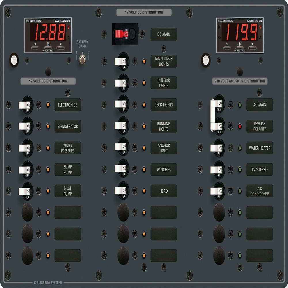 Blue Sea Systems 8508 AC Main + 6 Positions/DC Main + 18 Positions [European]