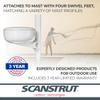 Scanstrut M92722 Mast Mount for 18" and 24" Raymarine, Garmin, and HALO24 , White view 4