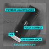 SE LED-Illuminated Pocket Microscope, 30x Powerful Magnification, Adjustable LED Light, Focus Wheel, Flashlight & Microscope Mode - MW10084 view 4