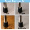 SoftTouch 1-1/8" Round Non-Marking Rubber Slip-On Chair Leg Tips, Nonslip Protective Furniture Leg Caps for Chairs, Stools, and Tables on Hard Surfaces, Set of 4, Black view 3