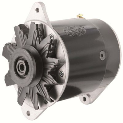 Powermaster - PowerGEN GM Black Short 90A 12V w/Pulley for 3/8" Belt