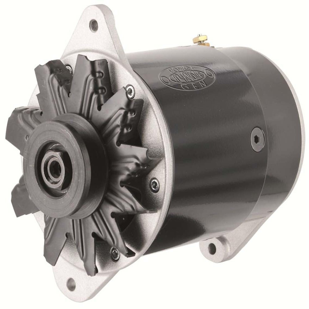 Powermaster - PowerGEN GM Black Short 90A 12V w/Pulley for 3/8" Belt