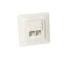 Equip RJ45 Socket 2 x RJ45 Cat5e Flush-Mounted Pure White view 1