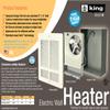 KING W2420-BW W Series Wall Heater, 2000W / 240V, Bright White view 3