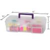 Akro-Mils 12-Inch ProBox Plastic Art Supply, Hobby or Craft Storage Toolbox, Model 09912CLPUR, (12" x 5-1/2" x 4"), Clear view 3