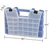 Akro-Mils 06118 Multi Compartment Hardware and Crafts Portable Organizer Storage Case, (18-Inch x 13-Inch x 4-Inch), Blue view 3