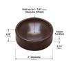 Slipstick CB605 Small Furniture Wheel Caster Cups/Floor Protectors with Non Skid Rubber Grip (Set of 4 Non Slip Furniture Cups) 1-3/4 Inch Round - Chocolate Brown view 4