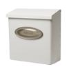 Gibraltar Mailboxes Designer Locking Medium Capacity Galvanized Steel White, Wall-Mount Mailbox, DVKW0000, 9.7 x 4.4 x 12.6 inches view 1