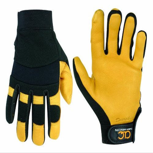 Custom Leathercraft 2066M Work Gloves with Top Grain Deerskin Palm, Medium