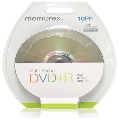 Memorex 864171-10bp DVD+r Lightscribe 16x 10pk