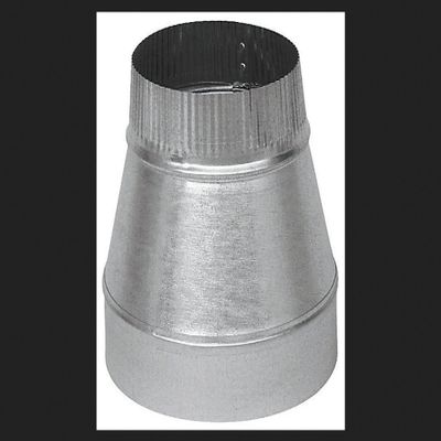 Imperial Manufacturing Furnace Pipe Reducer 7" Dia. X 5" Dia. Galvanized 24 Ga Small End Crimped