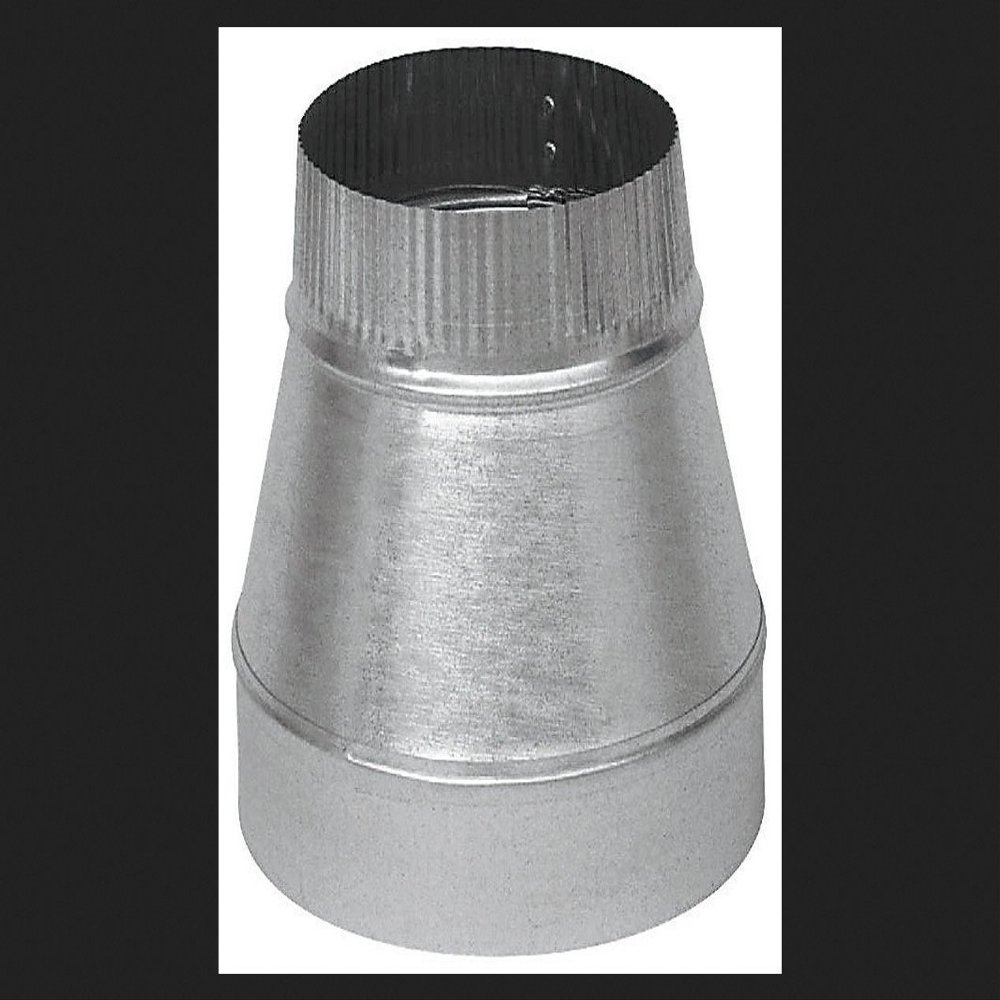 Imperial Manufacturing Furnace Pipe Reducer 7" Dia. X 5" Dia. Galvanized 24 Ga Small End Crimped