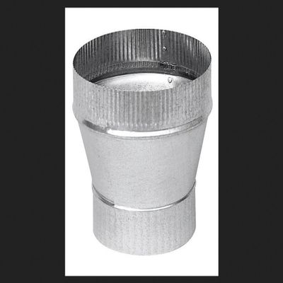 Imperial Manufacturing Increaser 5" Dia. to 7" Dia. Galvanized 26 Ga Crimp On Large End Steel